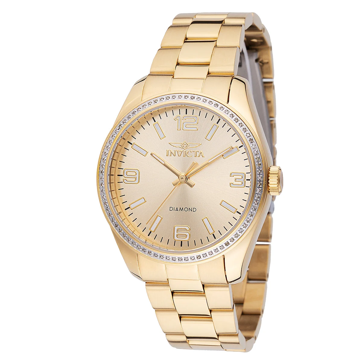 Invicta Elite Diamond 0.28 Carat Diamond Watch - 36mm, Gold (48741) 36 mm kol saati