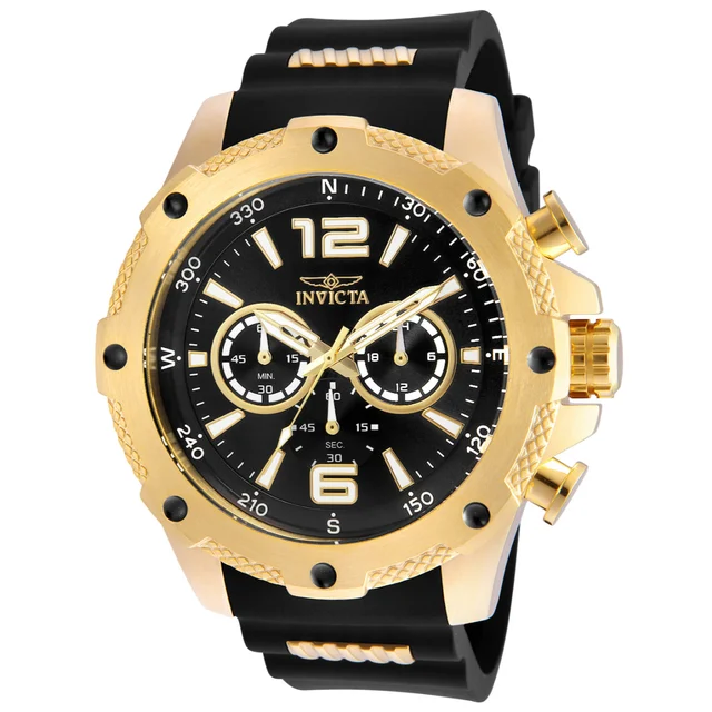 Invicta I-Force Axis Watch - 50mm. Gold, Black (19658) kol saati