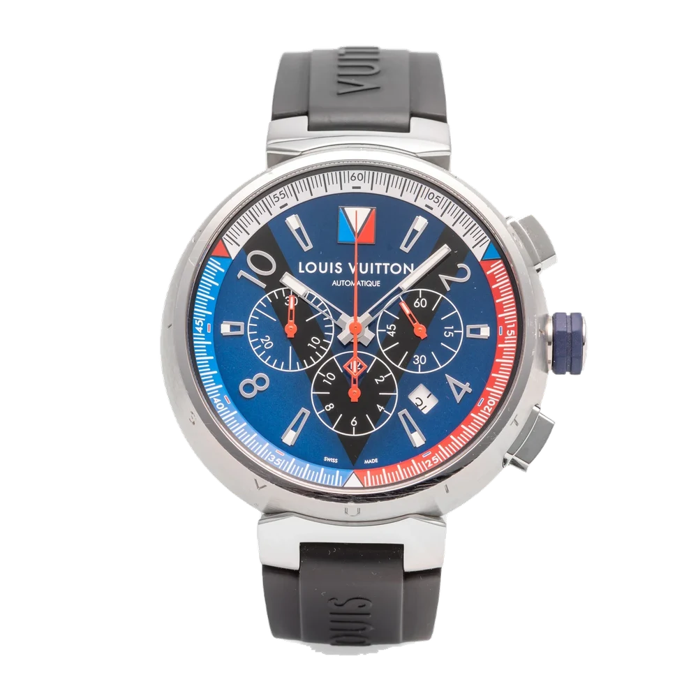 Louis Vuitton LOUIS VUITTON REF. TJ2706 - Q1A61, SELF-WINDING, CHRONOGRAPH, MINUTE AND HOUR COUNTERS, DATE; STAINLESS STEEL kol saati