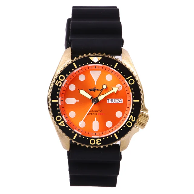 Heimdallr Bronze SKX007 Mechanical Watches 海米德-铜007- 黑-胶带 kol saati