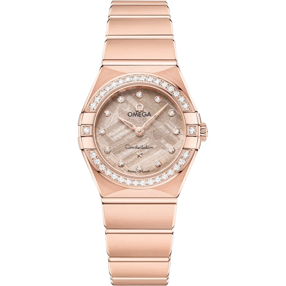 OMEGA Constellation Meteorite Dial Gold and Diamonds 25mm 131.55.25.60.99.002 kol saati