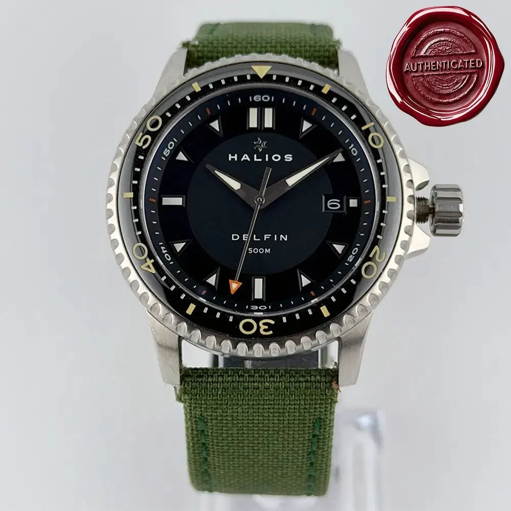 Halios Delfin 500m Blue Wave Dial – Serial 164 w/ 3 Straps Delfin 500m Blue Wave Dial – Full Set Serial 164 w/ 3 Straps 44 mm kol saati