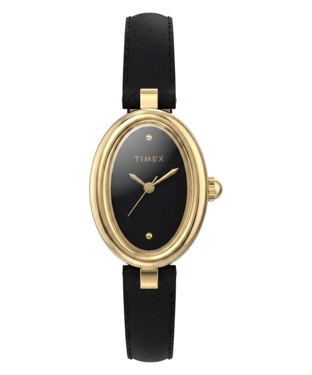Timex Cavatina® Luxe 22mm Leather Strap Watch TW2Y86300VQ kol saati