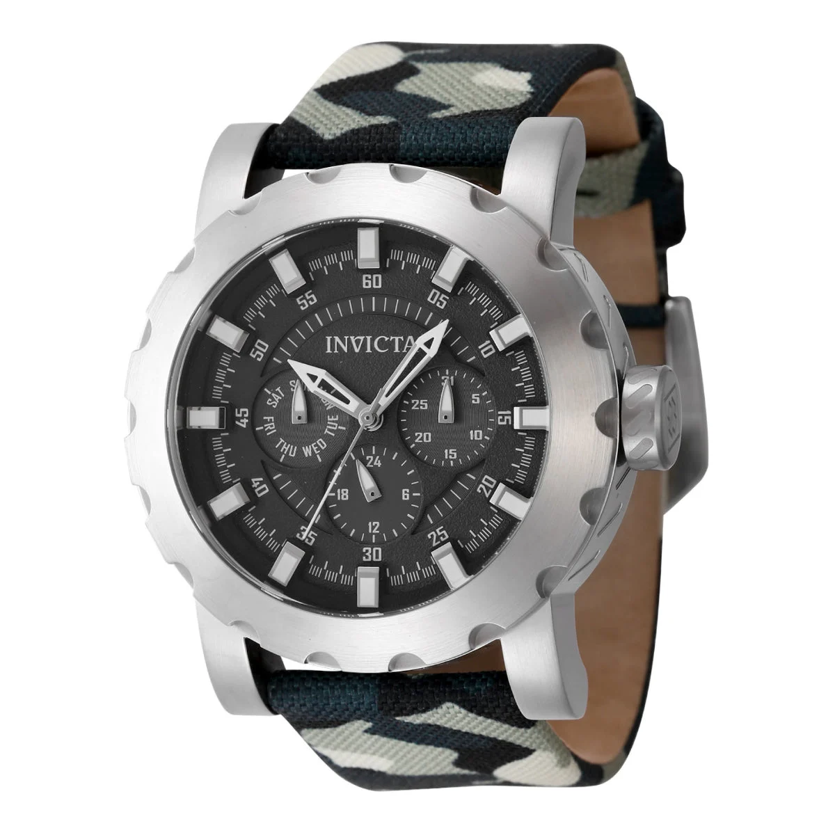 Invicta I-Force Commando Watch - 46mm. Camouflage, Green (47581) 46 mm kol saati