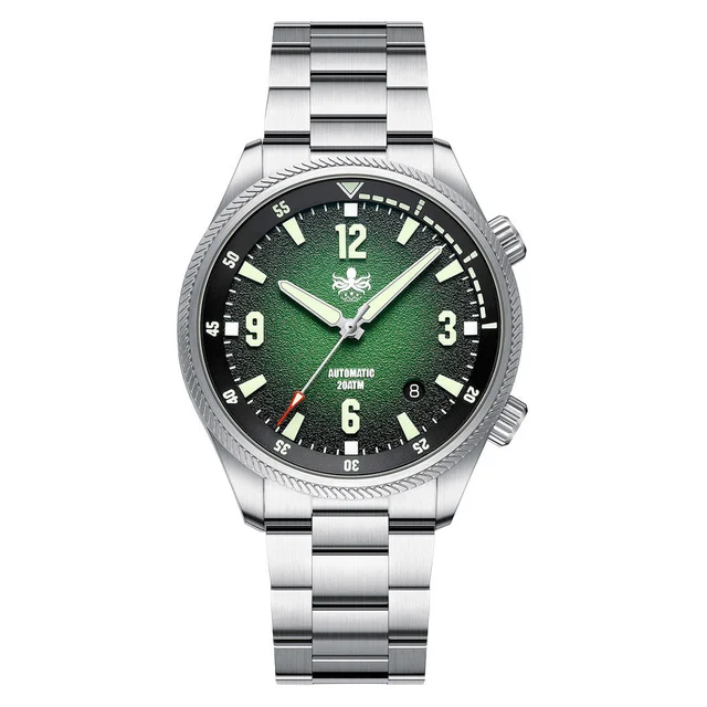 Phoibos Storm Corsair Automatic Diver with Green Dial #PY063A kol saati