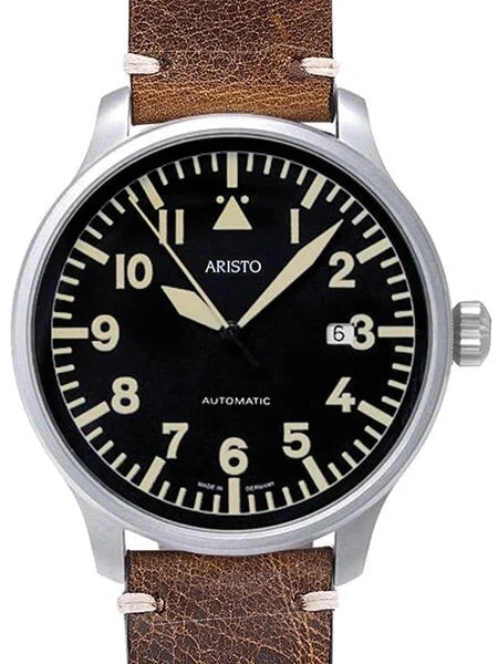 Aristo Swiss Automatic Aviator Watch with Sapphire Crystal #7H102 42 mm kol saati