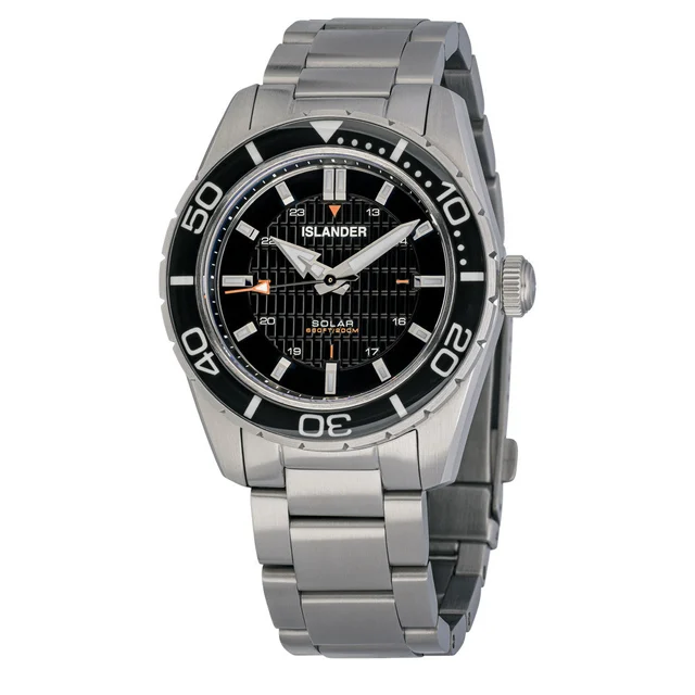 Islander Saltaire 38mm Solar Dive Watch with Ink Black Dial #ISL-278 kol saati