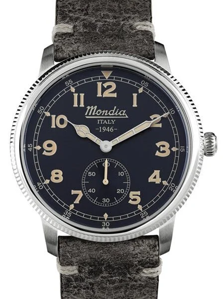 Mondia Quartz Watch with Coin-Edge Bezel #MI755SS-02BK-CP 42 mm kol saati