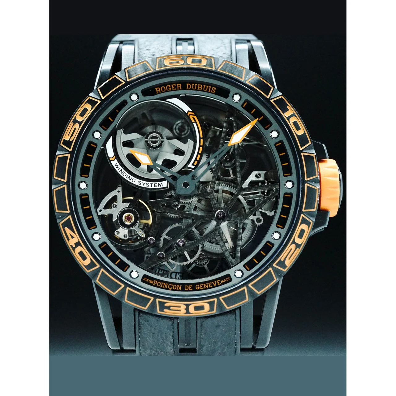 Roger Dubuis Excalibur Spider Pirelli Edition Titanium 45mm POC210000079211 45 mm kol saati