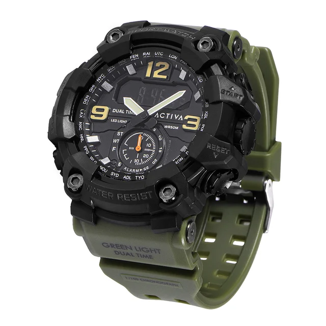 Invicta Activa X BlackOps Digital Watch - 56mm. Army Green (ACW1637-002) kol saati