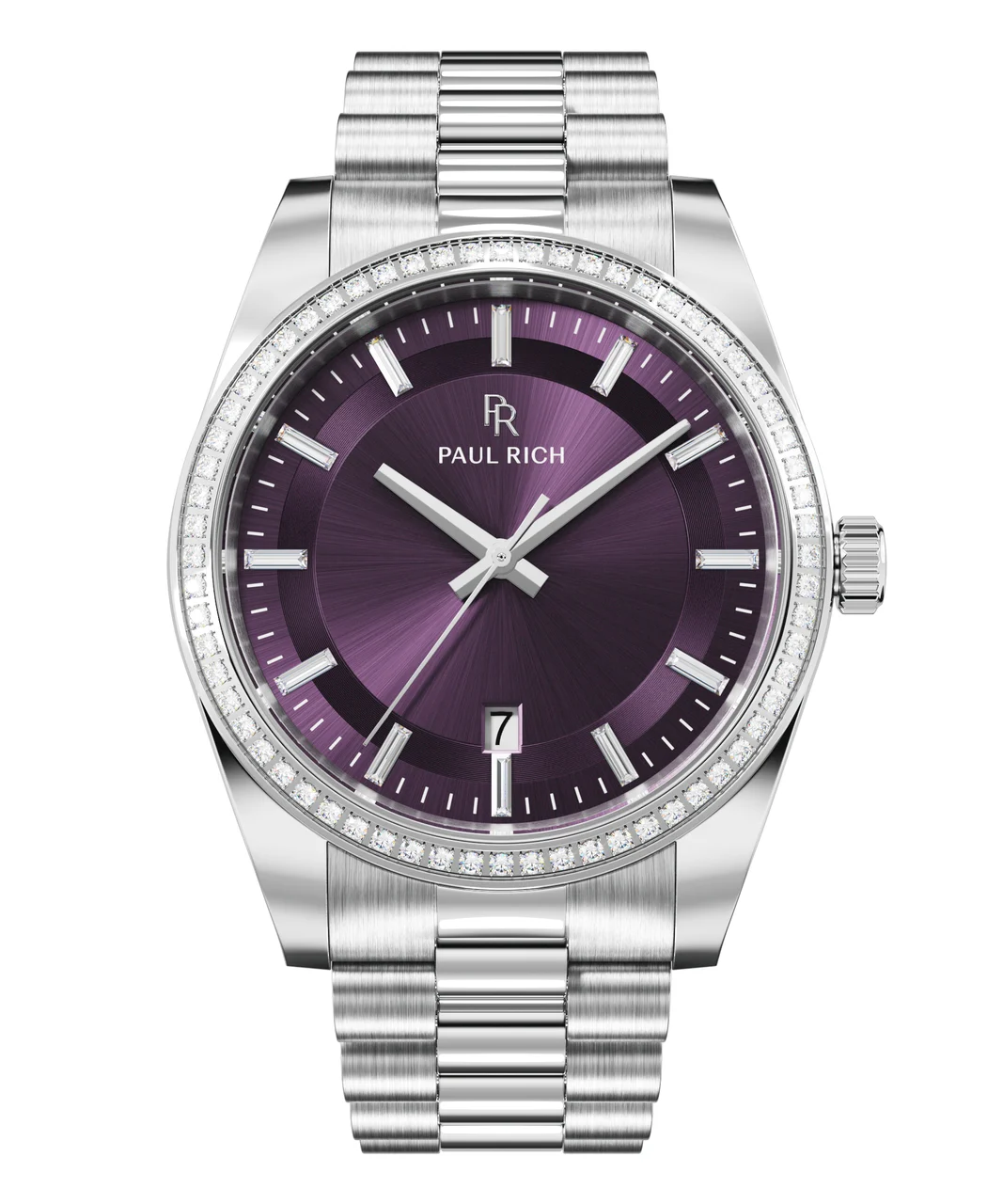 Paul Rich Legacy MoissanitePR179G - Silver Plum 40 mm kol saati