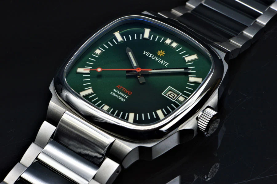 Vesuviate Attivo Racing Green 39 mm kol saati