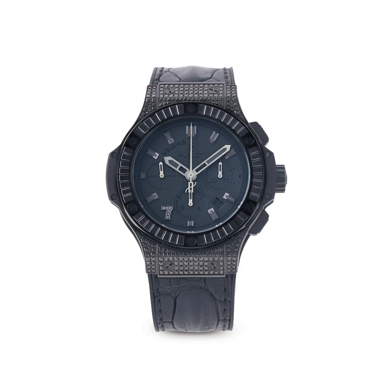 Hublot HUBLOT, REF. 301.C1.1110.HR.9000.LVB17, BIG BANG LAS VEGAS EDITION, PIECE UNIQUE, CERAMIC AND BLACK DIAMONDS kol saati