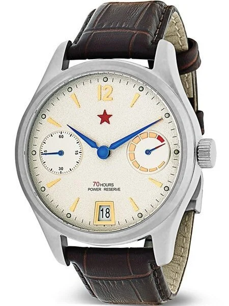 Red Star Automatic Watch with 70-Hour Power Reserve, Sapphire Crystal #7799G-C kol saati