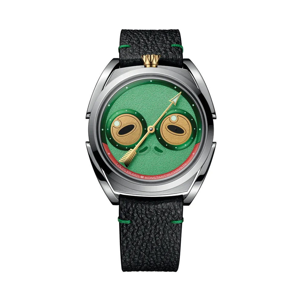 Louis Erard Konstantin Chaykin Unfrogettable Green 40mm - Green on Leather Strap 85340AA01.BVA191 40 mm kol saati