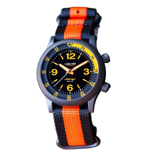 Lum Tec Lum-Tec 42mm Solar Powered Military Watch with Double Dome Sapphire Crystal #Vorte