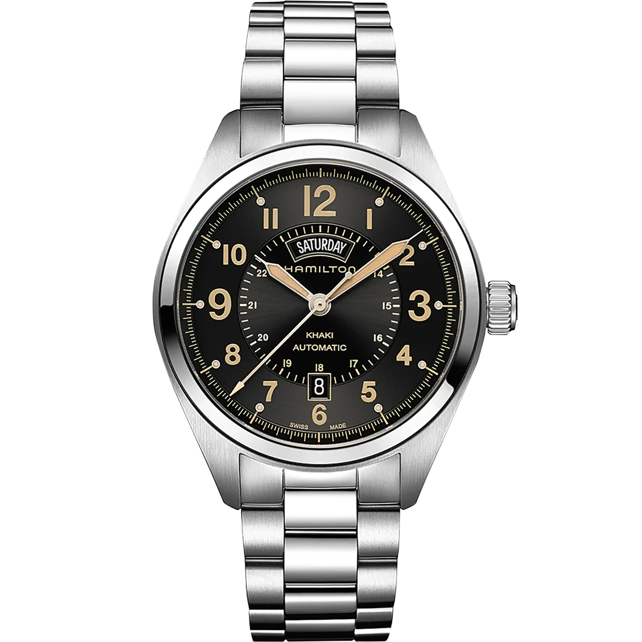 Hamilton Khaki Field Day Date Auto H70505933 42 mm kol saati