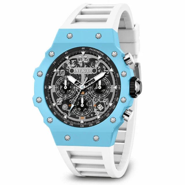 Invicta Racing Vaulthan Watch - 44mm. White (69673) kol saati