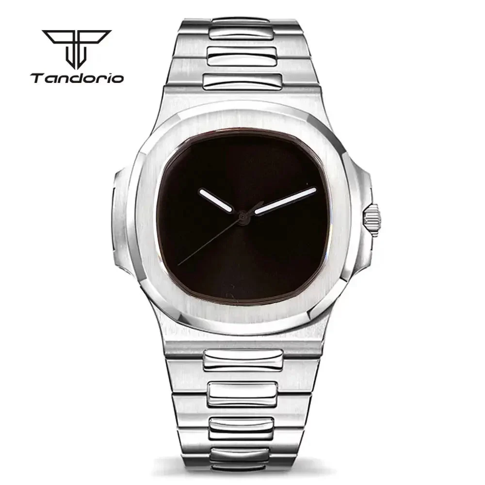 Tandorio Nautilus Musou Style Dress Watch TD302M Sapphire Plain Japan NH35A Miyota 8215 PT5000 Automatic 10ATM GlassBack 12000058990040527 40 mm kol saati
