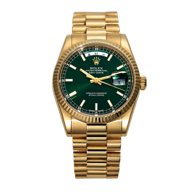 Rolex Day Date 118238 Champagne Index Dial kol saati
