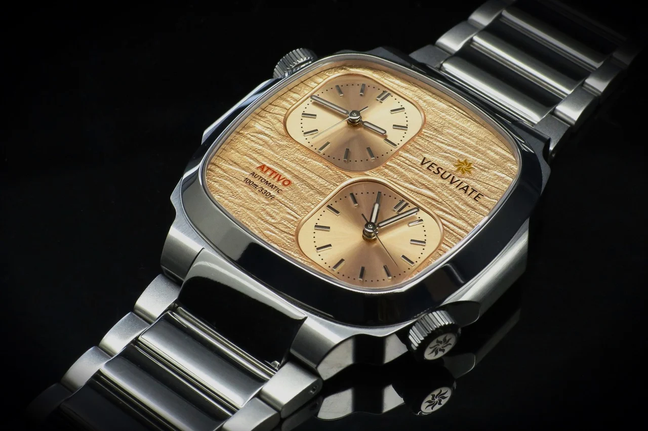 Vesuviate Attivo-Duplex Rose Gold 39 mm kol saati