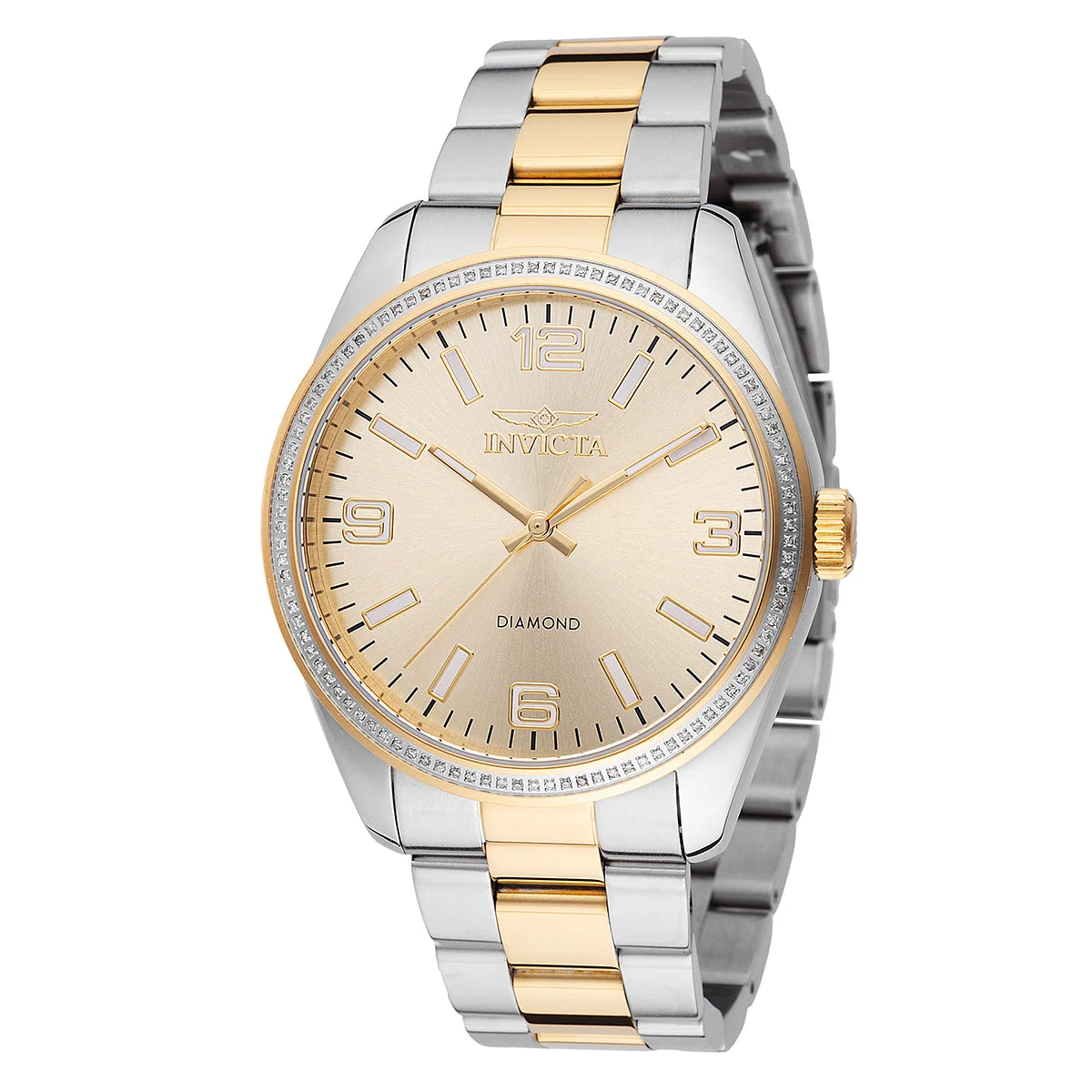Invicta Elite Diamond 0.37 Carat Diamond Watch - 43mm, Gold, Steel (48735) 43 mm kol saati