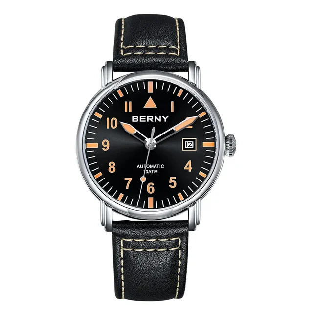 BERNY Men Automatic Aviation Watch-AM129M AM129M-A kol saati