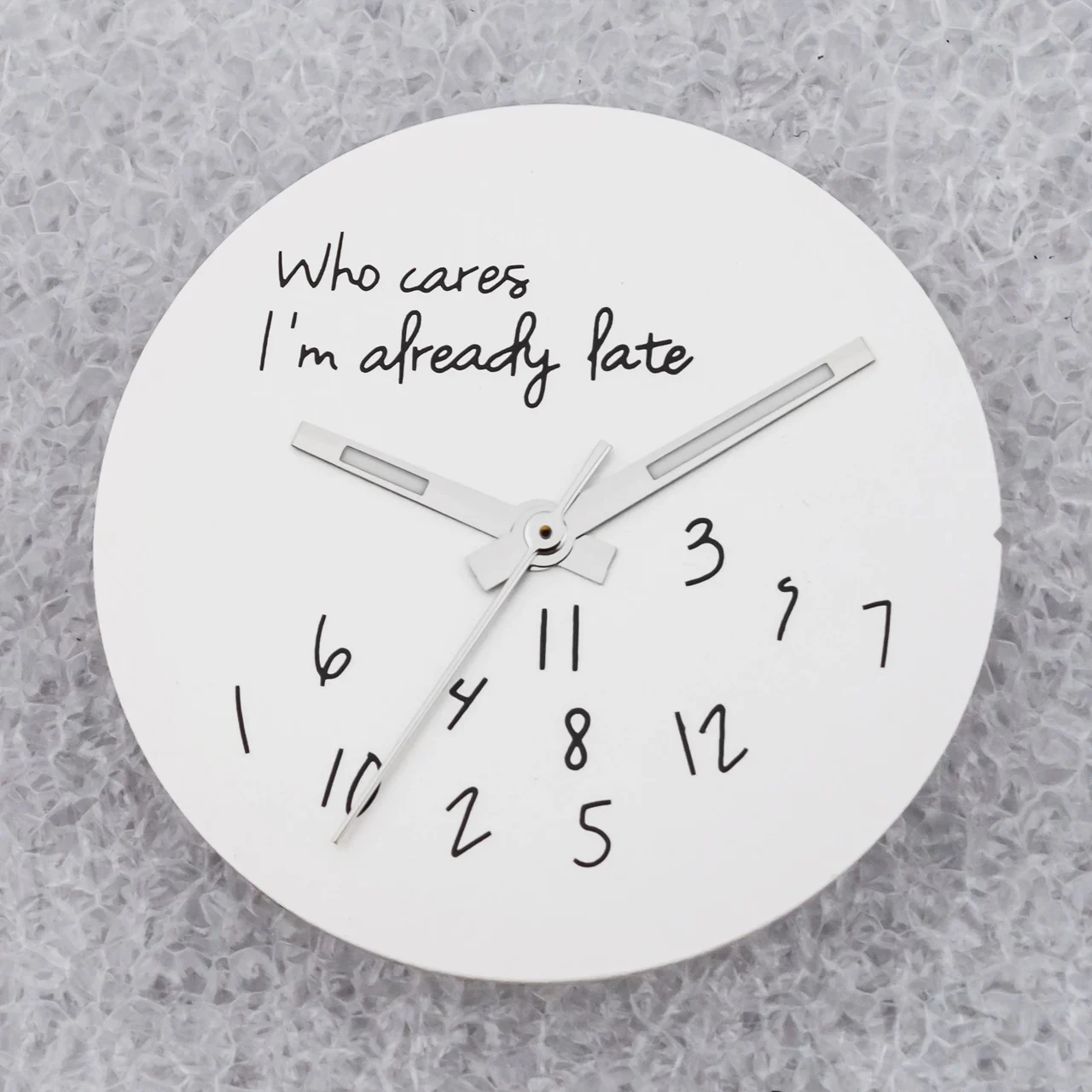 Tandorio Date Window Dial Who Cares I'm Already Late for NH35 movement 28.5mm Green Lume Hands 6244096498825 28.5 mm kol saati
