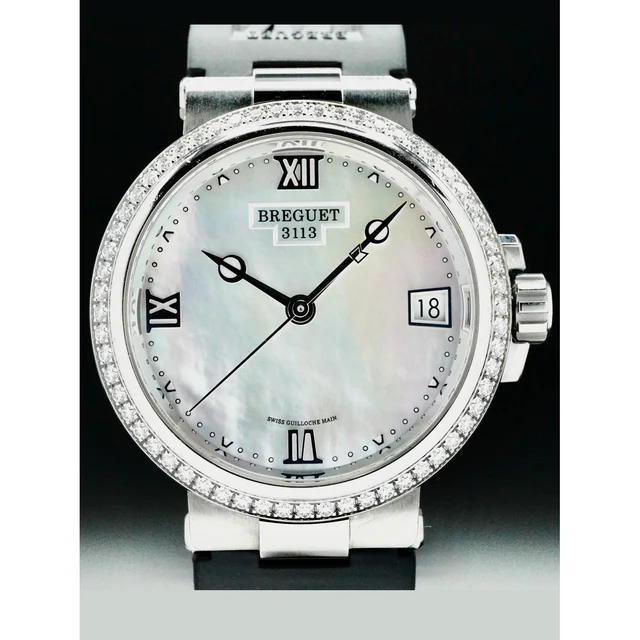 Breguet Marine White Mother of Pearl Dial POC210000067576 kol saati
