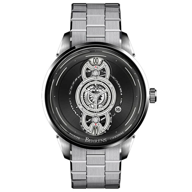Behrens Interstellar Travel Black On Bracelet BHR012-WBLKG kol saati
