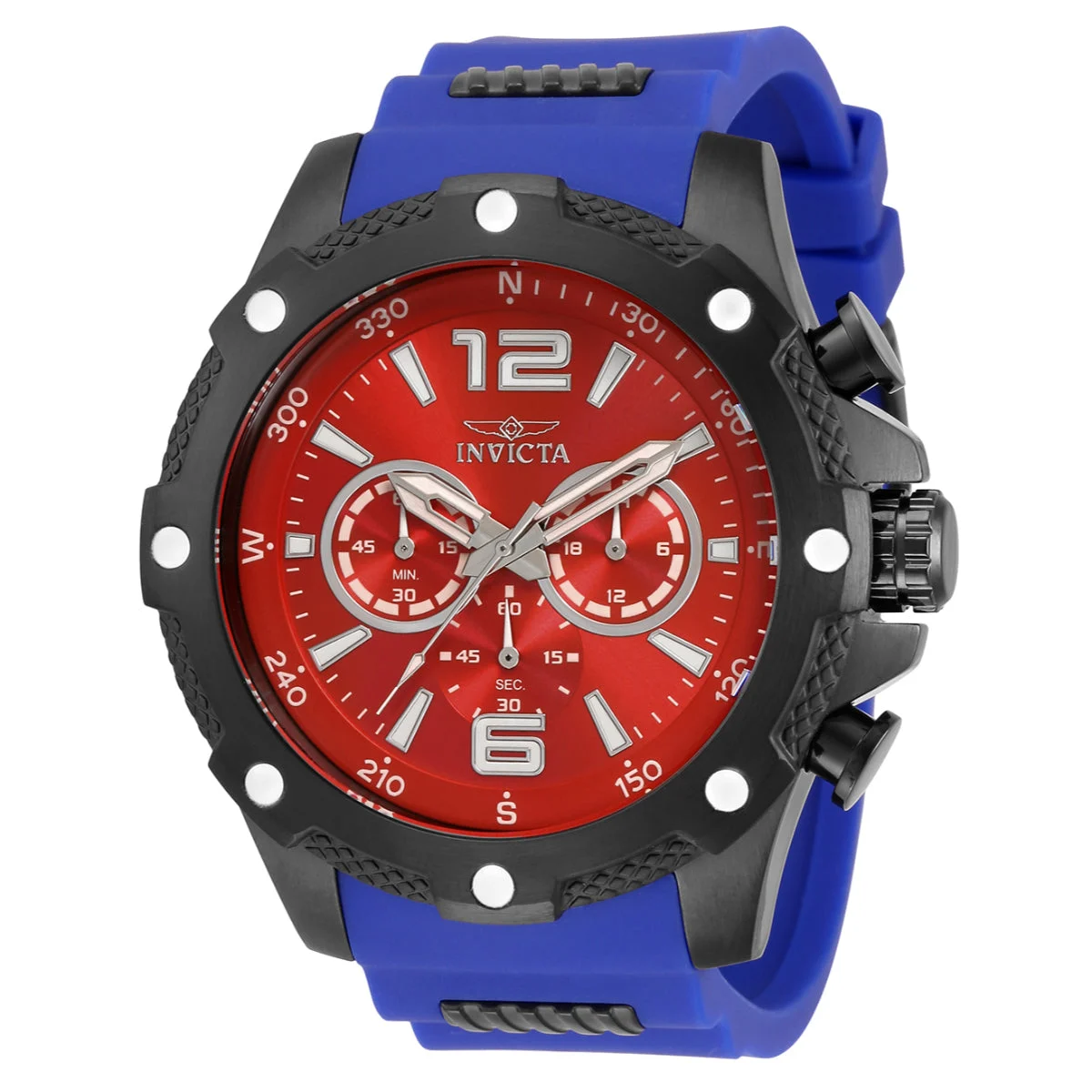 Invicta I-Force Axis Watch - 50mm. Black. Blue (34020) 50 mm kol saati