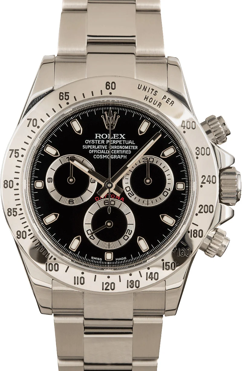 Rolex Black Dial Daytona 116520 Serial Engraved 116520BKSO 40 mm kol saati