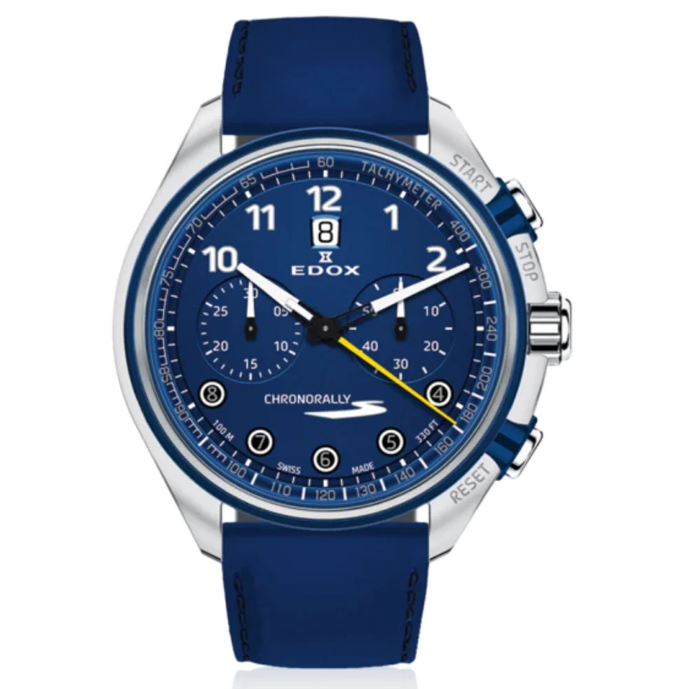 EDOX Chronorally ED08005-3BUCBU-BUBG 43 mm kol saati