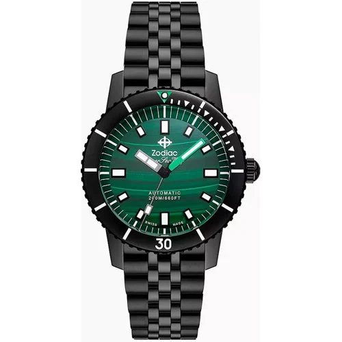 Zodiac Compression Diver Green Malachite Dial ZO9314 kol saati