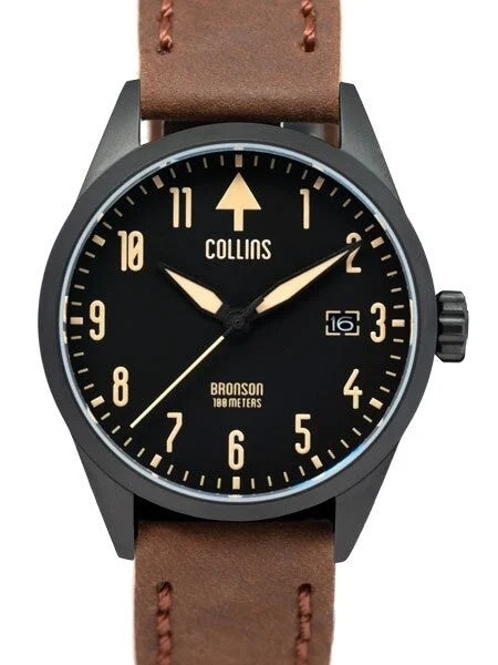 Collins Bronson Automatic Watch with 40mm Black PVD Case and AR Sapphire Crystal #CWA02 ko