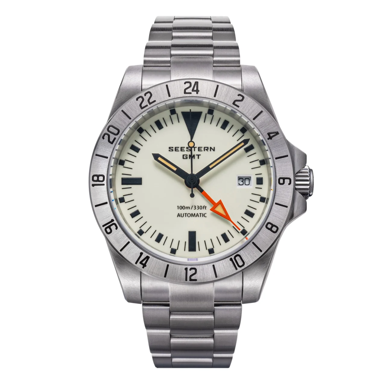 Sugess Seestern Heritage S436-2 BB White Dial GMT Automatic 40 mm kol saati