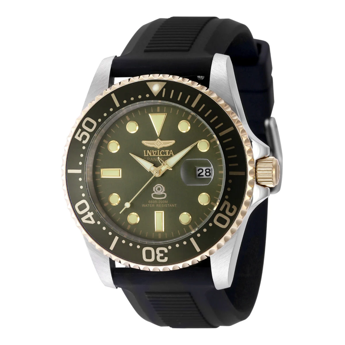 Invicta Pro Diver Vextra Quartz 3 Hand Military Green Dial Watch (ZG-48217) kol saati