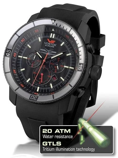 Vostok Europe Vostok-Europe Ekranoplan Caspian Sea Monster Tritium Tube Chronograph #54641