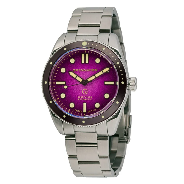 Spinnaker Islander Croft Limited Edition Hi-Beat Watch with Sand Ombre Purple Dial #SP-509