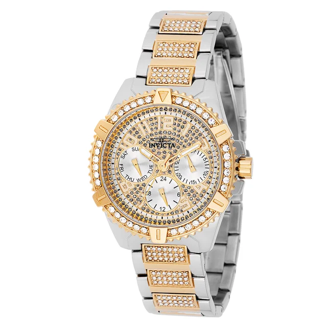 Invicta Celestial Watch - 37mm, White, Gold, Steel (48565) kol saati