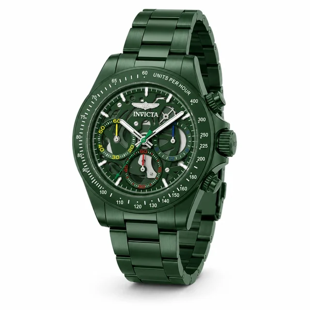Invicta Speedway Exoprix Watch - 39.5mm, Green (51033) kol saati
