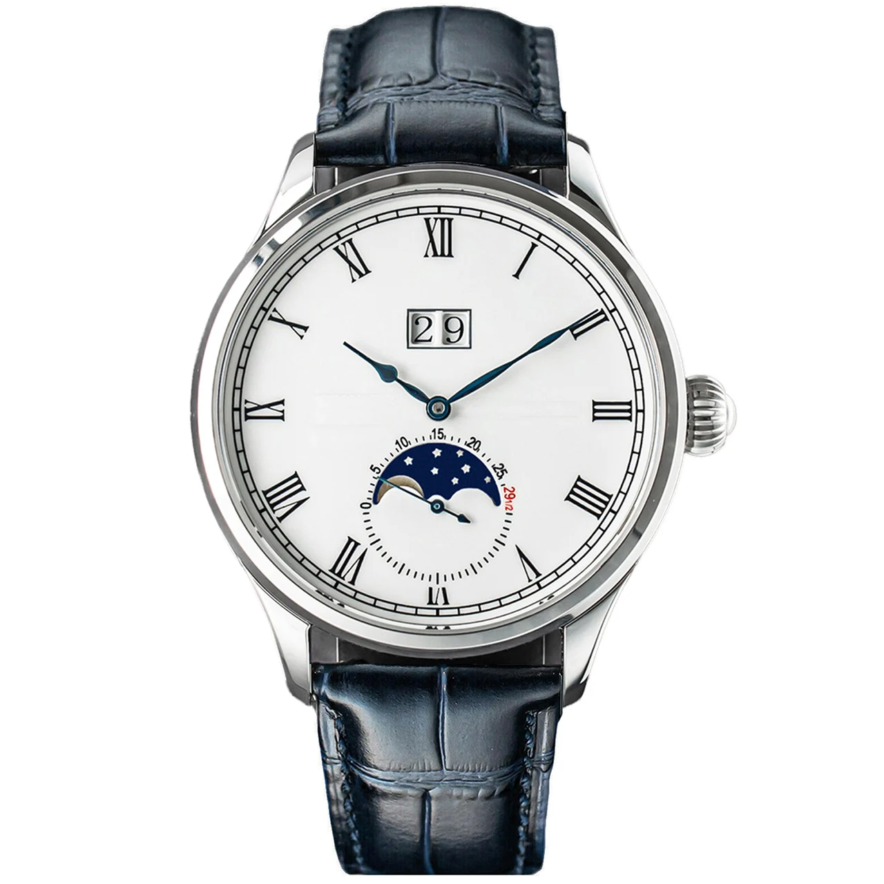 Sugess Sugess 2528 搪瓷面 无标 银 41 mm kol saati