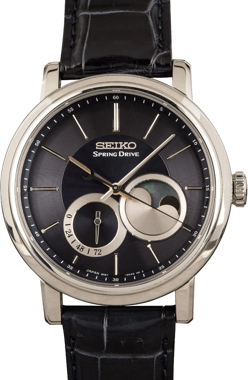 Seiko Moonphase Limited Edition Stainless Steel SNR011 kol saati