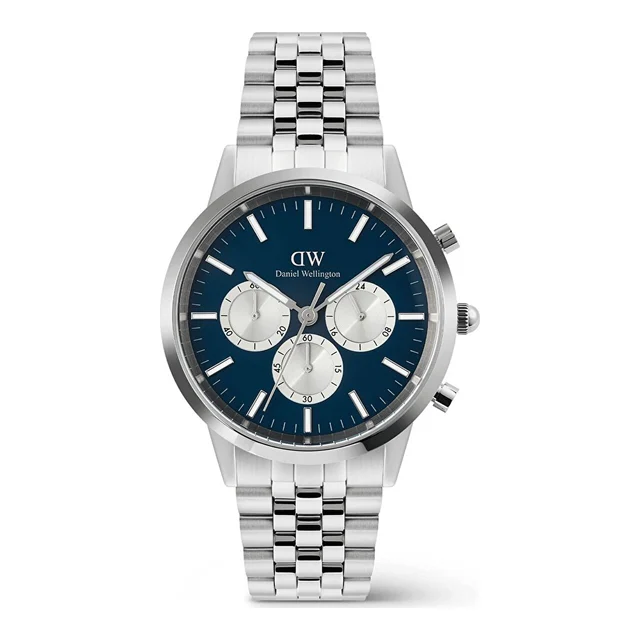 DANIEL WELLINGTON Iconic 42 Chronograph Arch 5-Link Arctic Panda S DW00600874 kol saati