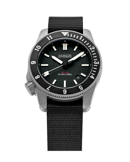 Sangin Instruments SI-GS-ATL3-SSM-BLK-BLKGMT kol saati