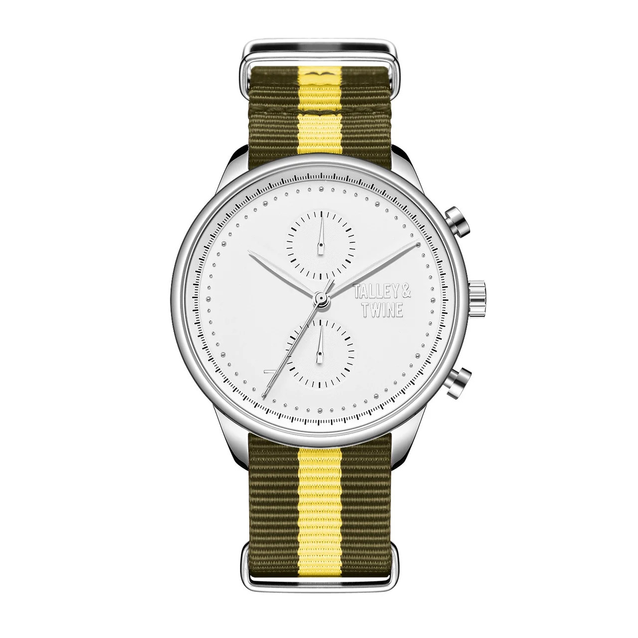 Talley & Twine Watch Company M-wht-brwngld-canvas 46 mm kol saati
