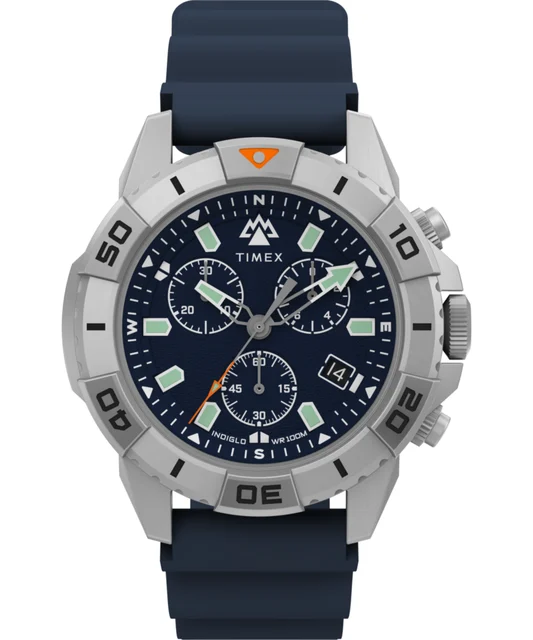Timex Expedition Ridge Chronograph 42mm Silicone Strap Watch TW2Y06900 kol saati