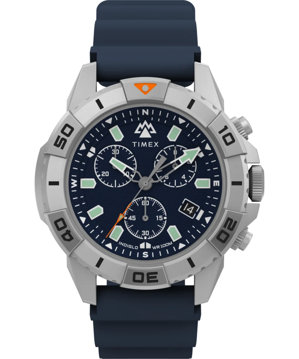 Timex Expedition Ridge Chronograph 42mm Silicone Strap Watch TW2Y06900 42 mm kol saati