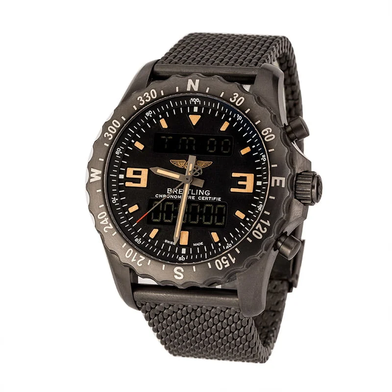 Breitling Chronospace Miltary DLC Quartz M78366 46 mm kol saati