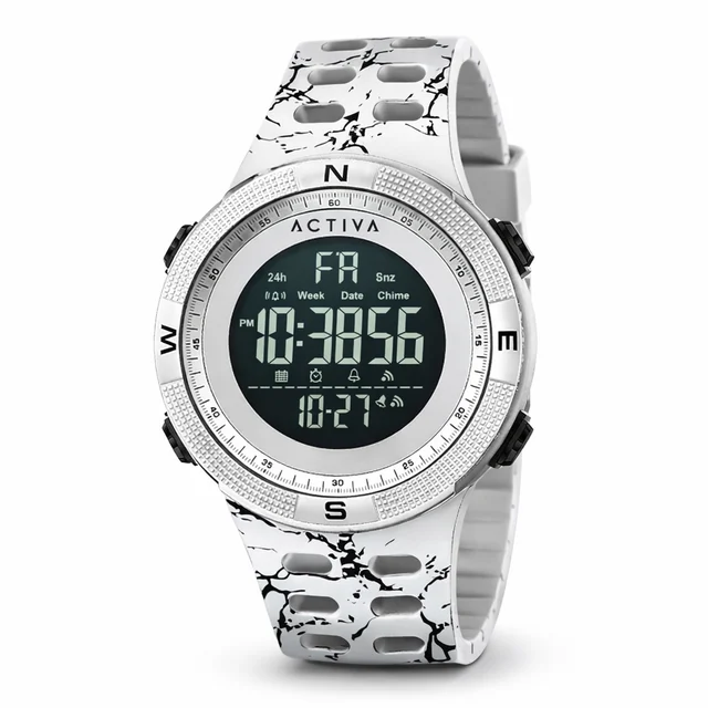 Activa Summit X Invicta Digital Watch - 50mm, Camouflage, White (ACW1915MC-004) kol saati